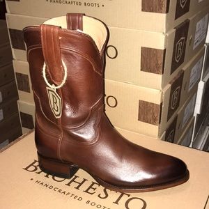 BACHESTO- The TEX Russet (D) classic Roper boot